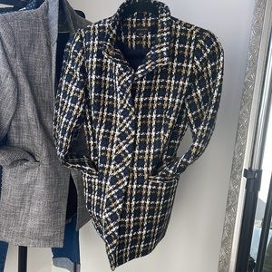 Ann Taylor Plaid Tweed Jacket Size 0